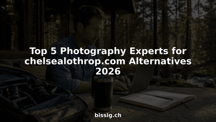 Adventure photographer editing photos at mountain cabin table